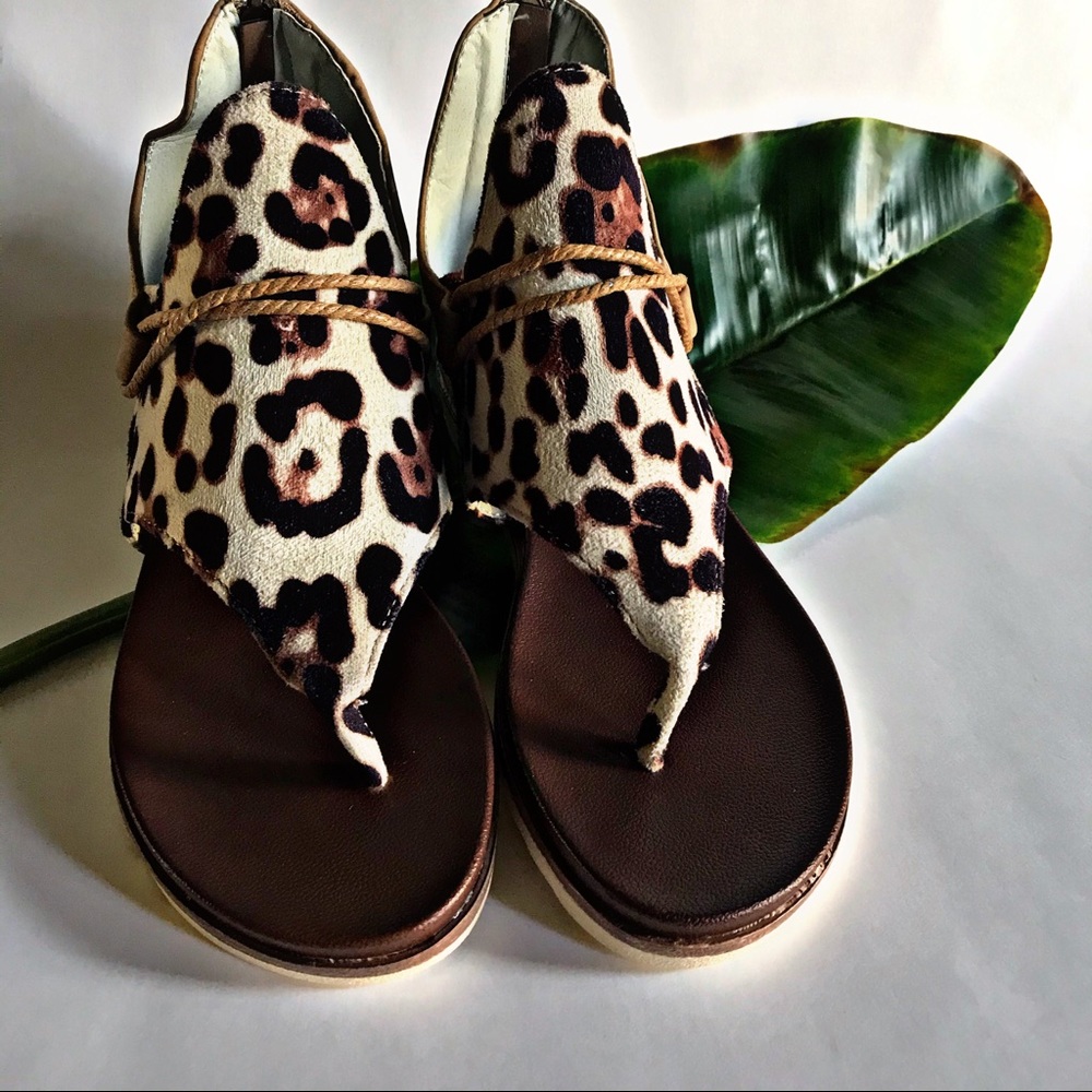 Animal print sandals